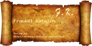 Frankel Katalin névjegykártya